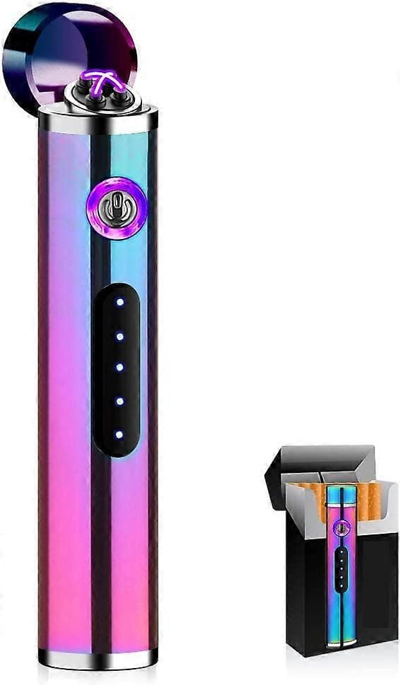 Electric Lighter, USB Rechargeable Lighter, Arc Lighter with Power Indicator Light, Flameless Lighter, Windproof Portable Lighter, Mother's Day Gift for Me