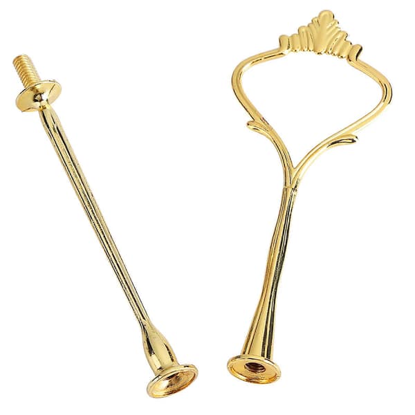 Kagefad Stativ Håndtag Beslag Hardware (2-lags Krone Guld)