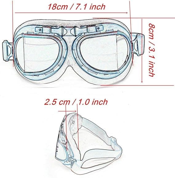 Solbriller Goggles Vintage Steampunk ABS Farvede Linser Motocross