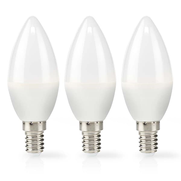 LED-pære E14 | Lys | 2,8 W | 250 lm | 2700 K | Varmhvit | Matt | 3 stk.