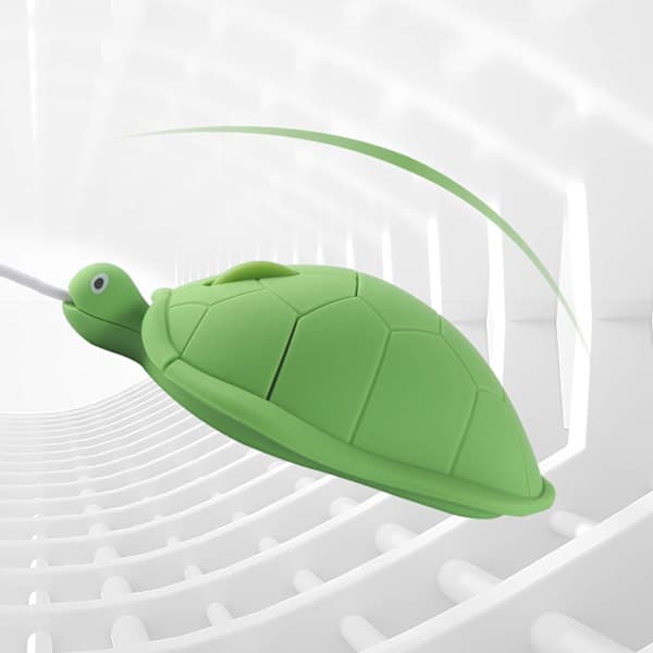 Wired Mouse, Cute Animal-Shaped Dolphin USB Wired Mouse Optical Mouse for Desktop PC Laptop, 3 Buttons Green green