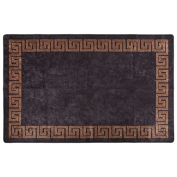 vidaXL Rug washable 80x150 cm black and gold multifärg multicolor