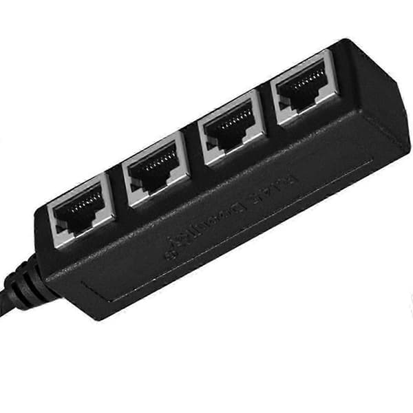 1 til 4 RJ45 Ethernet Splitter Nettverkskabeladapter for Nettverksforlengelse i LAN