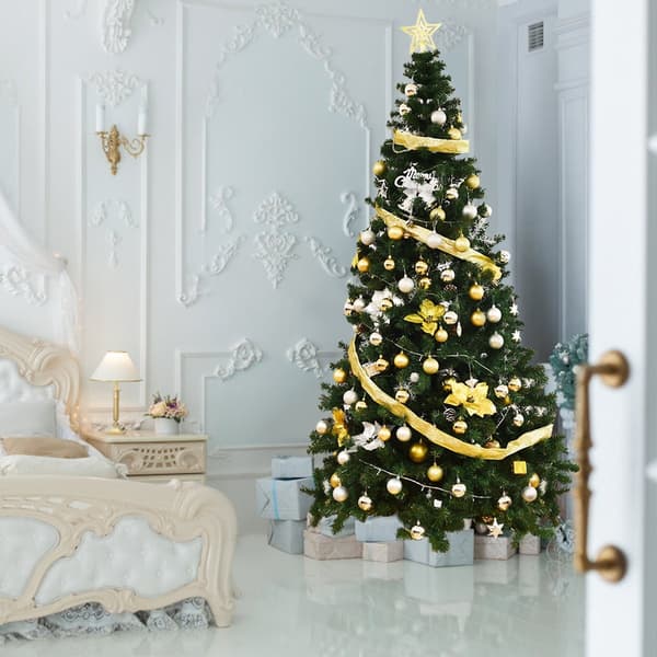 Kunstig juletre med metallstativ, 240 cm, PVC