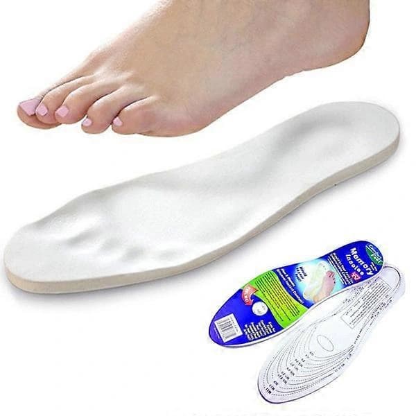 Memory Foam Shoe Insoles, Fits Shoe Size 35-43, Transparent