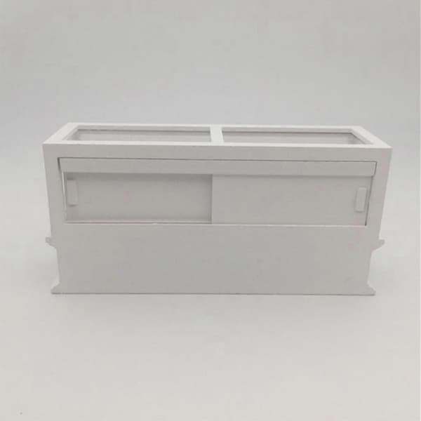 2x 1/12 Dockskåp Miniatyr Vit Monter Butiksscener