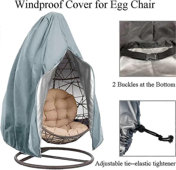 Trekk til eggstol 420D polyester vanntett UV-bestandig 75 cm