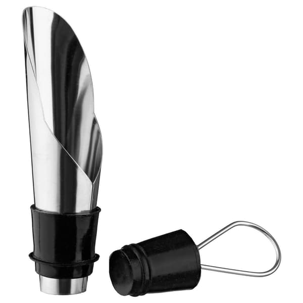 Elegant vinholder med drypstop - spildfri og luftende! Silver silver