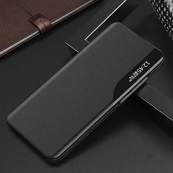 Etui til Samsung Galaxy A53 5g Vindue Magnetisk Automatisk Lukning Anti-fald PU Læder Flip Folio Black