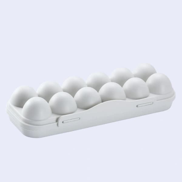 Egg Box Egg Holder GREY 12 COMPARTMENTS 12 ROWS Grey 12 Compartments-12 Compartments