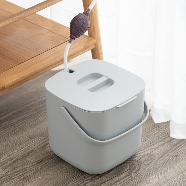 Organic Kitchen Container 6.5L Compost for Organic Waste Dishwasher Safe Odorless with Removable Colander and Lid