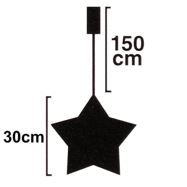 Belyst gullstjerne, 30 cm, 20 LED-lys, batteridrevet