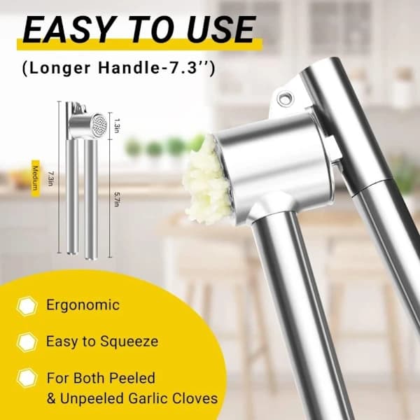 Garlic Press Garlic Chopper Extended Garlic Presser[XJ]