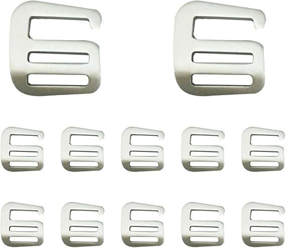 12 pcs Metal G-hooks Strap Buckles Strong Quick Release Buckles for Backpack Straps Webbing (Silver)