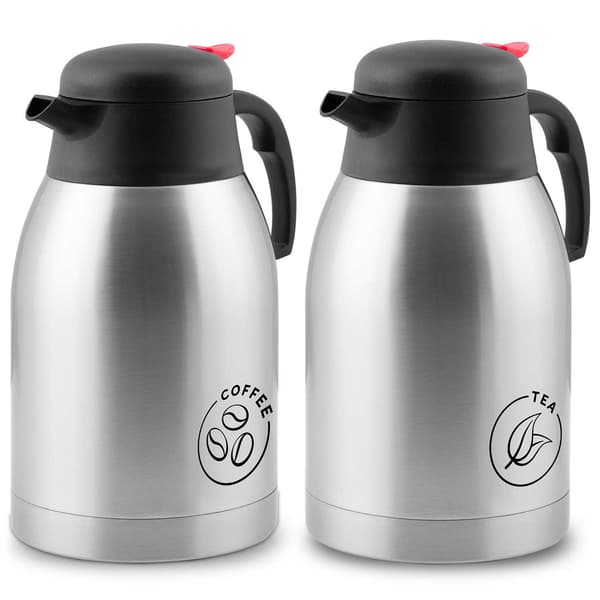Sett med 2 vakuumkanner for kaffe og te, 2 liter, Berdsen BD-780