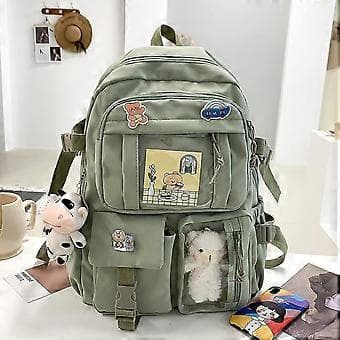 Backpack. Japanese Kawaii Backpack School Bag with Pendant. Small Backpack. School Supplies