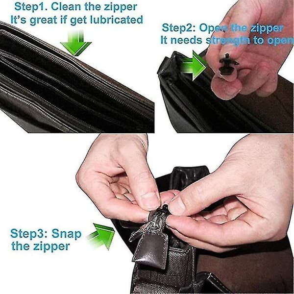 6-pack Fixed Zipper Repairers - Zipper Repair, Instant Zipper Kit - Removable Rescue Replacement Bag