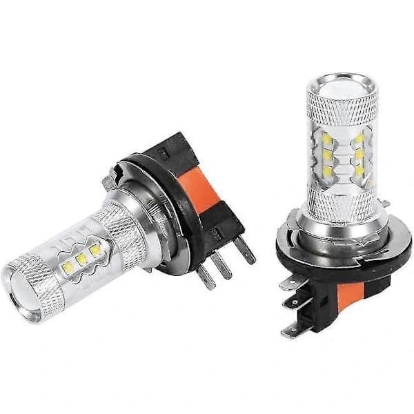 2 pcs 80W H15 LED Bulbs White Car Headlight LED Daytime Running Lights Replacement Lamp