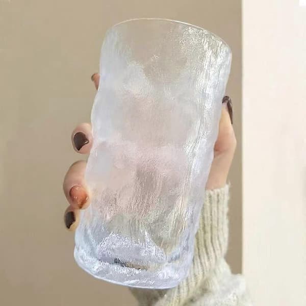 400 ml cocktailglas, set om 2, martiniglas med glaciärmönster och modern elegant design