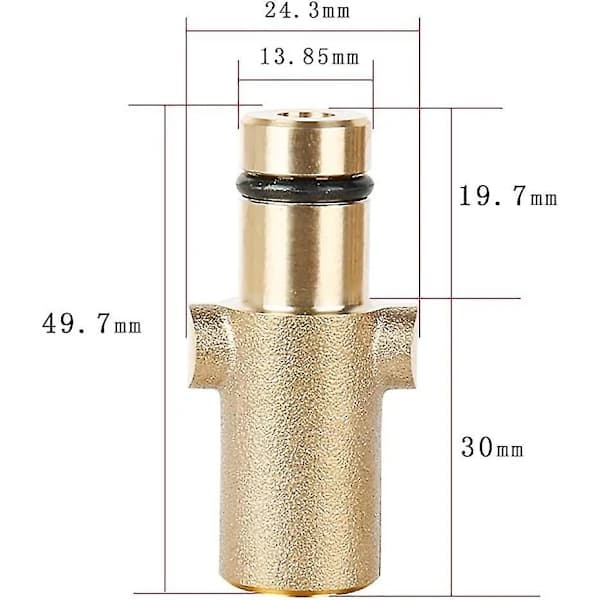 Nilfisk Gerni BY Högtryckstvätt Adapter Skumkanonflaskkontakt Mässing Honadapter