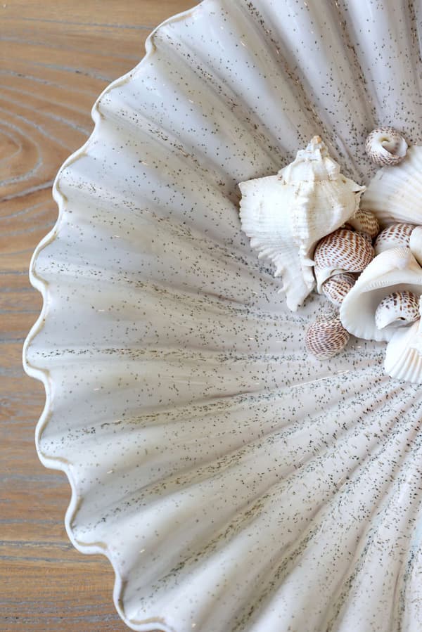 Dish with fluted edge Ø35 Chic Antique Vit white