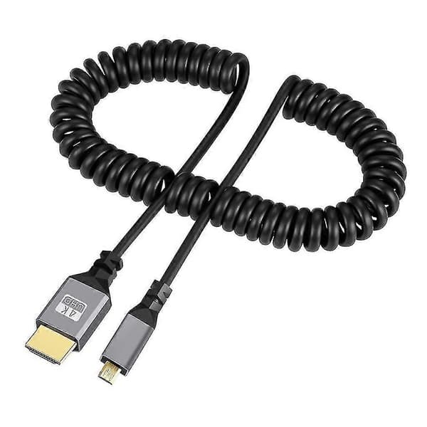 4k@60hz HDMI-kompatibel til HDMI/mini HDMI/Micro HDMI/spiralforlengelseskabel