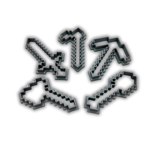 MineCraft værktøj småkageudstikker Sølv M Silver m