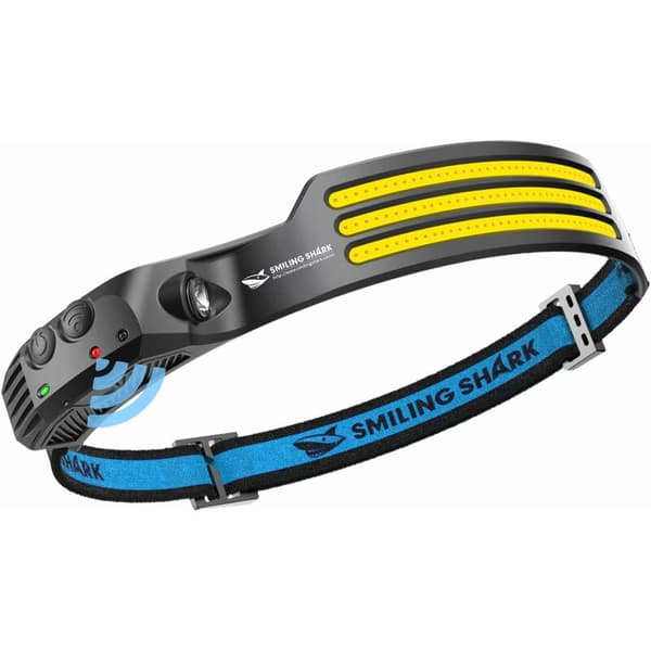 Headlamp, 230° Wide Angle 3LED White Light Strips Rechargeable Headlamp with Waterproof Motion Sensor for Camping Hiking, LED Headlamp Camping Light