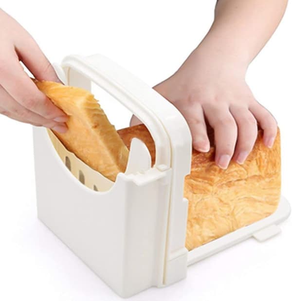 Bread Slicer, Multifunctional Sandwich/Toast Machine, Foldable and Adjustable Manual Handheld Homemade Slicer for Cutting Bread