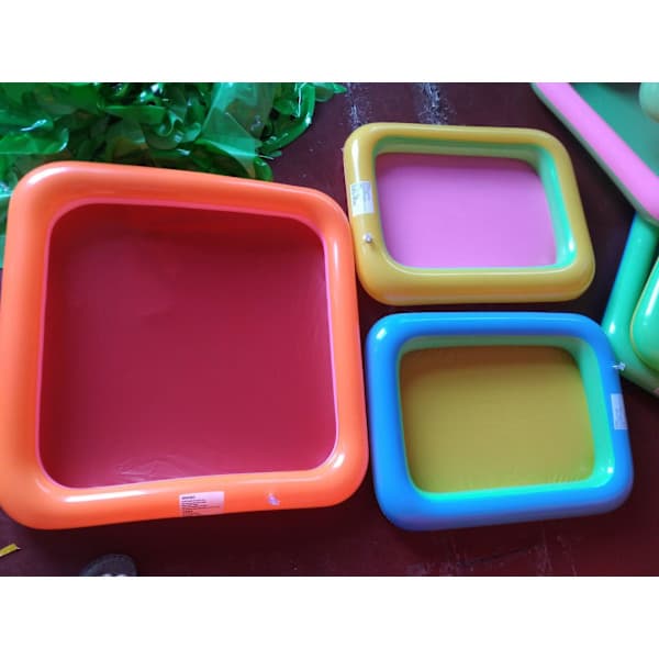 Indoor PVC Sandbox Inflatable Sandbox Portable Inflatable Tray Moldable Sandbox 60x45cm