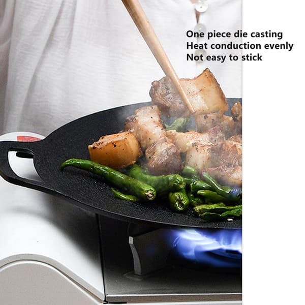 Round Shape High Thermal Conductivity Aluminum BBQ Pan 30cm