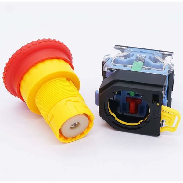 AC 440V 10A Red Mushroom Emergency Stop Push Button Switch 22mm NO NC Pushbutton Switch LA38-11ZS