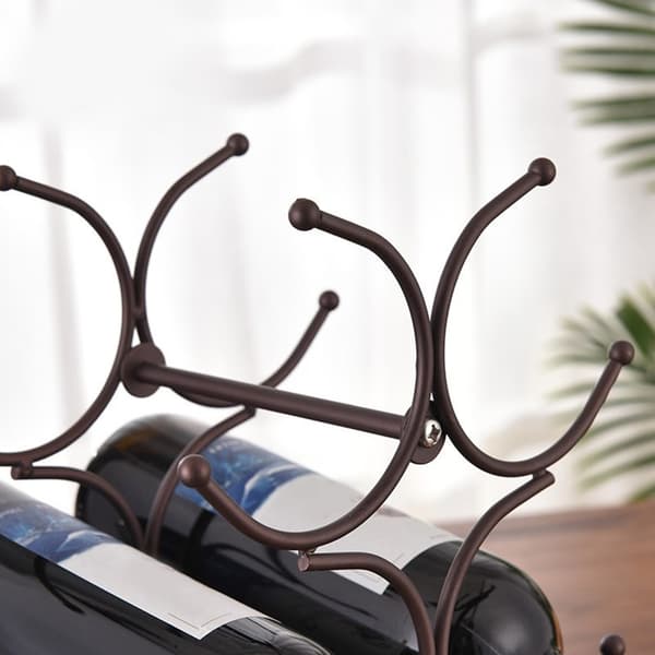 Moderne Vinstativ Metall Vinflaske Benkeplate Organizer
