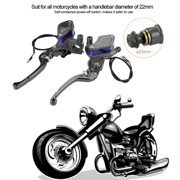22mm Universal Motorcycle CNC Roller Adjustment Hydraulic Brake Pump Titanium