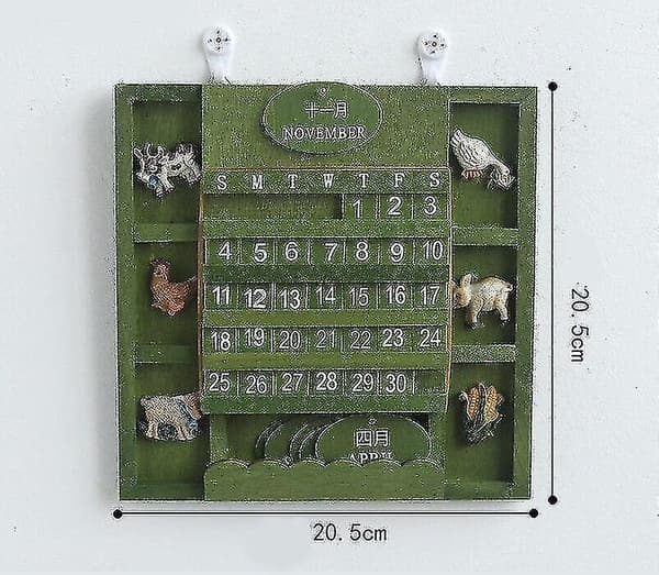 Trädekorativ kalender Trä Heminredning Present Special