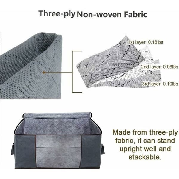 Tykk non-woven oppbevaringspose for klær, oppbevaringspose under sengen for dyner, tepper, puter og leker