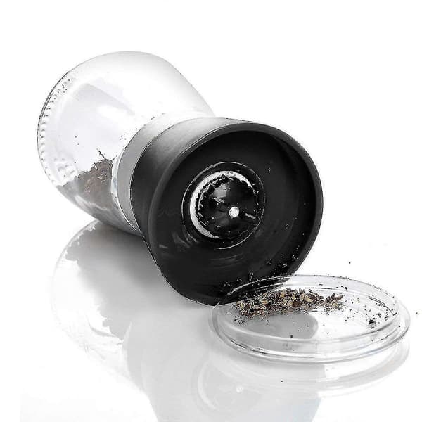Påfyllbar salt- og pepperkvern, multifunksjonell krydderkvern/strøer, justerbar grovhet, glass