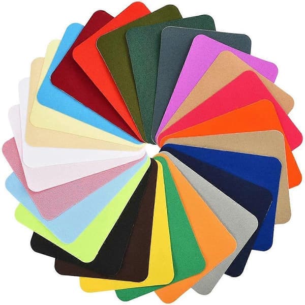 26 Pieces (9.5x 12.5cm) Iron-on Patches, Square Iron-on Patch Fabric Kit Repair Patches Iron-on Patches for Clothes Down Jacket Jacket Scratch [DB]
