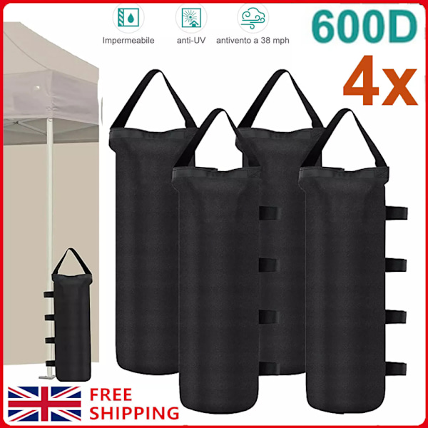 4Pack Large Gazebo Weights Sand Bags Tent Sandbags Heavy Duty Pop Up Canopy Set