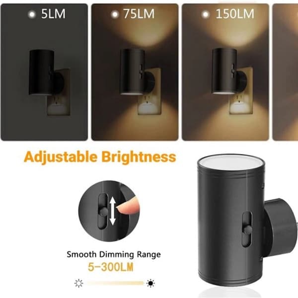 Todelt LED-nattlys med plugg - 5300 lumen - 2700K