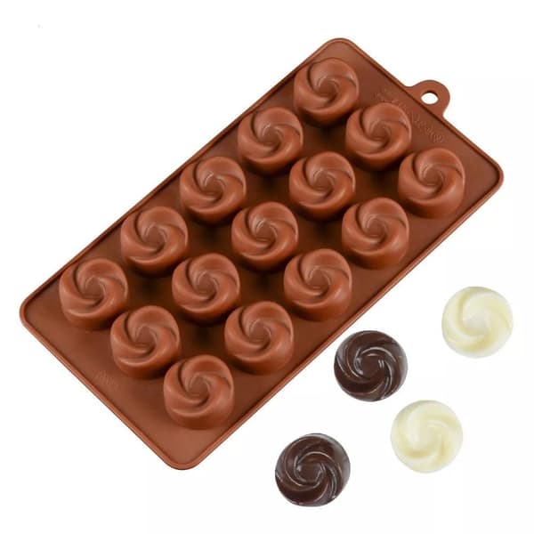 Silikonform Godteri Sjokoladeform Pralinform Brun brown