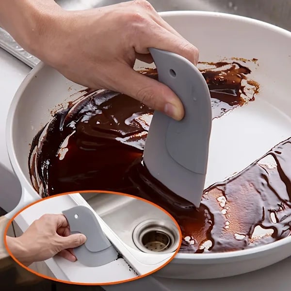 1st, Soft Scraper, Household Kitchen Scraper, Multifunctional Kitchen Cute Cartoon Soft Scraper, Baking Tools, Scraping Oil Stains, Kitchen Gadgets