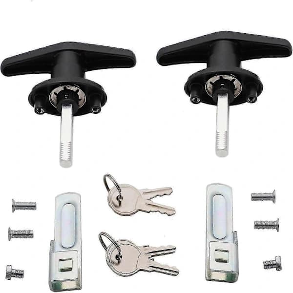 T-Handle Lock for Truck Cap, Camper Shell, Keyed Alike, Universal Fit