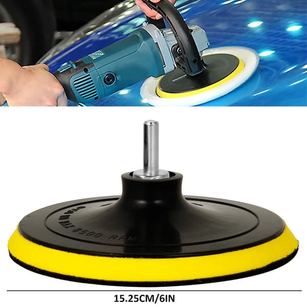 6 inch Wool Polishing Kit 5 Pieces with Hook and Loop Fastener for Car Detailing