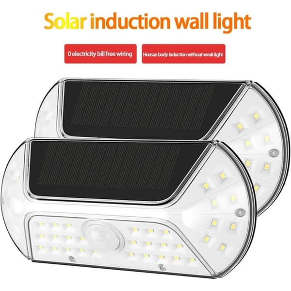 Solcellelampe 40 LED Bevægelsessensor Vandtæt Trådløs Solcelledrevet Udendørsbelysning
