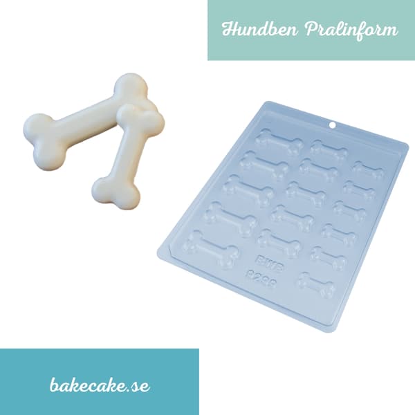 Pralineform Hundeben Chokoladeform - Dog Bone - BWB 9299 Transparent transparent