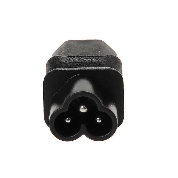 IEC 320 C13 hunstik til C6 hanstik 3-polet Cloverleaf-stik konverter AC-strømadapter