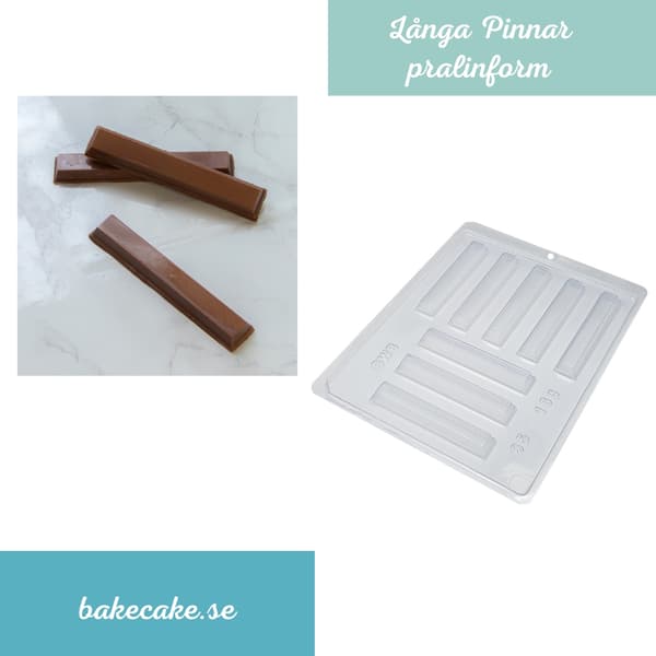 Pralinform Pinnar Sjokoladeform - Sticks - BWB 35 Transparent transparent