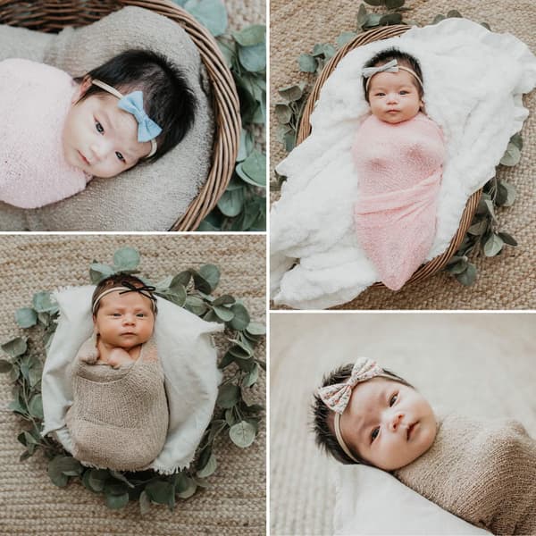 12-pack R Baby-pannband One Size Babyflicka