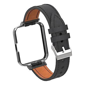 Læderrem til Xiaomi Redmi Watch 2 (Sort)